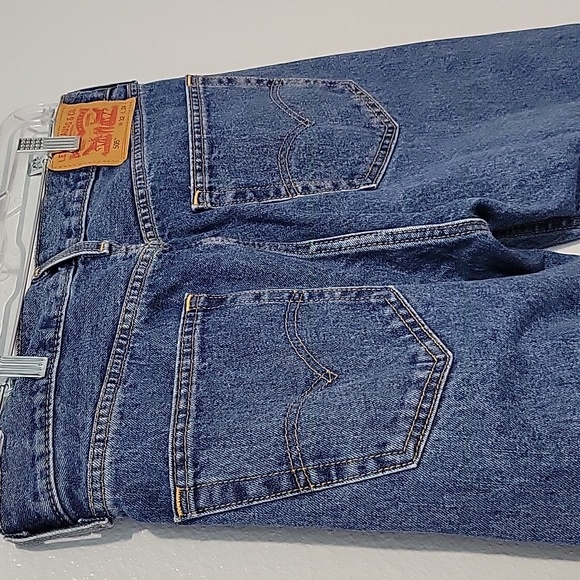 Levi's Mens 505 Stonewash Blue Regular Fit Straight Leg Denim Jeans 32 x 29 - Picture 7 of 14